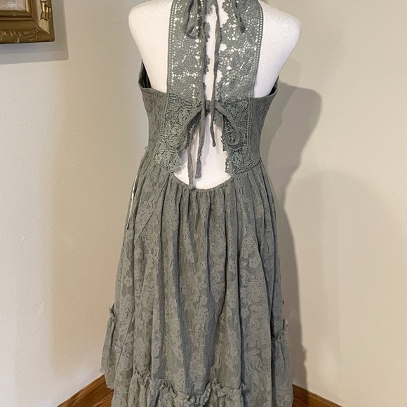 Joyfolie Lace Sage Midi Dress - Picture 5 of 7